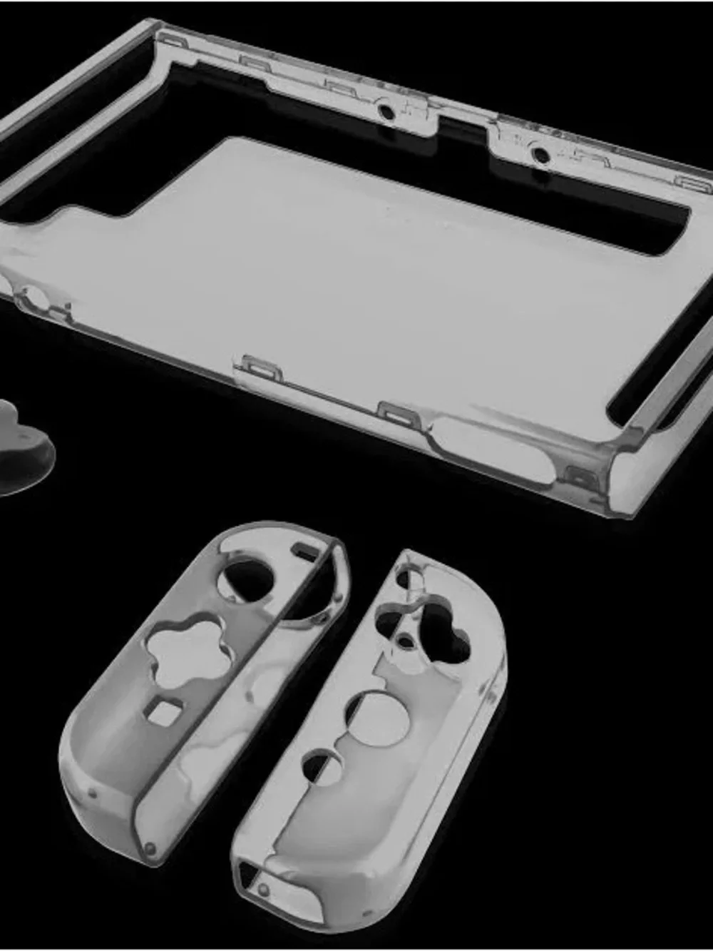 Case Only- Nyko DPad Clear Protective Case for Switch - Blue Accent